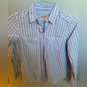 Express boyfriend long sleeve button up